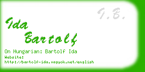 ida bartolf business card